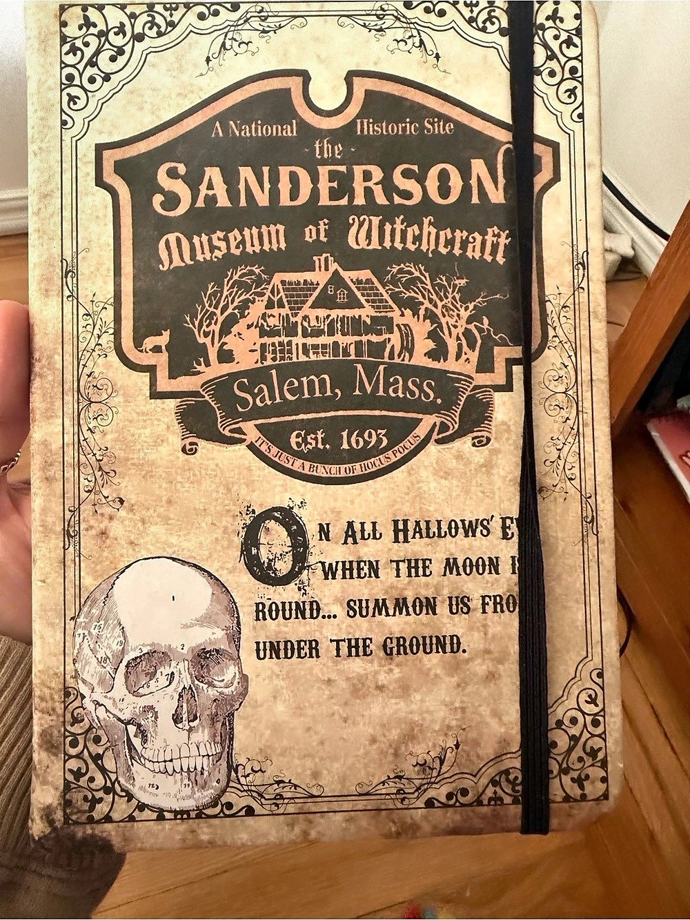 Disney Hocus Pocus Sanderson Museum of Witchcraft Journal Brown & Black